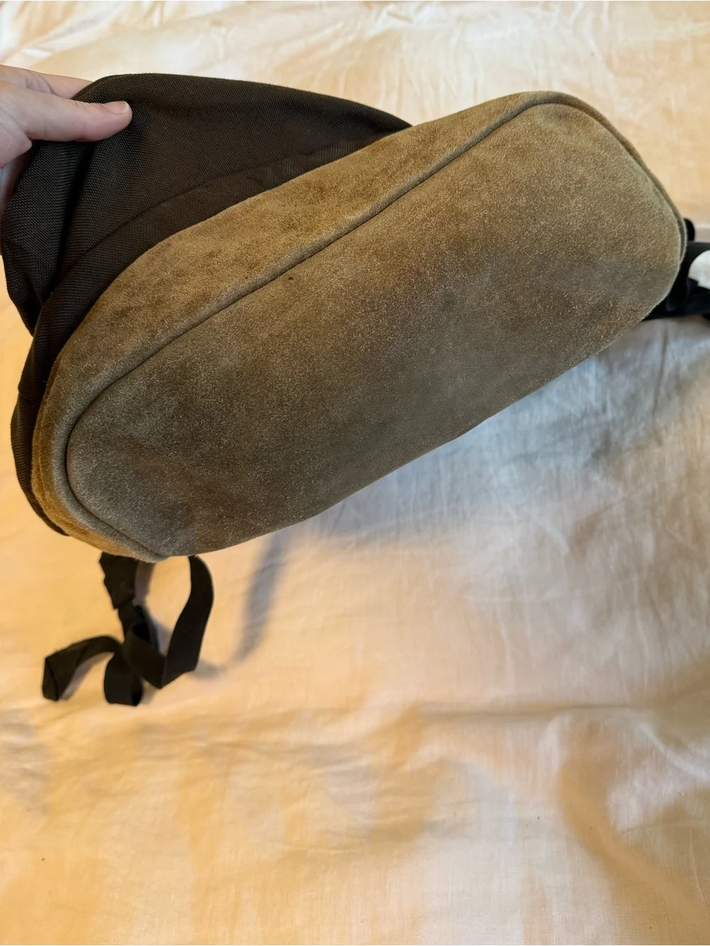 jansport originals backback brown suede bottom school hiking y2k new york trendy